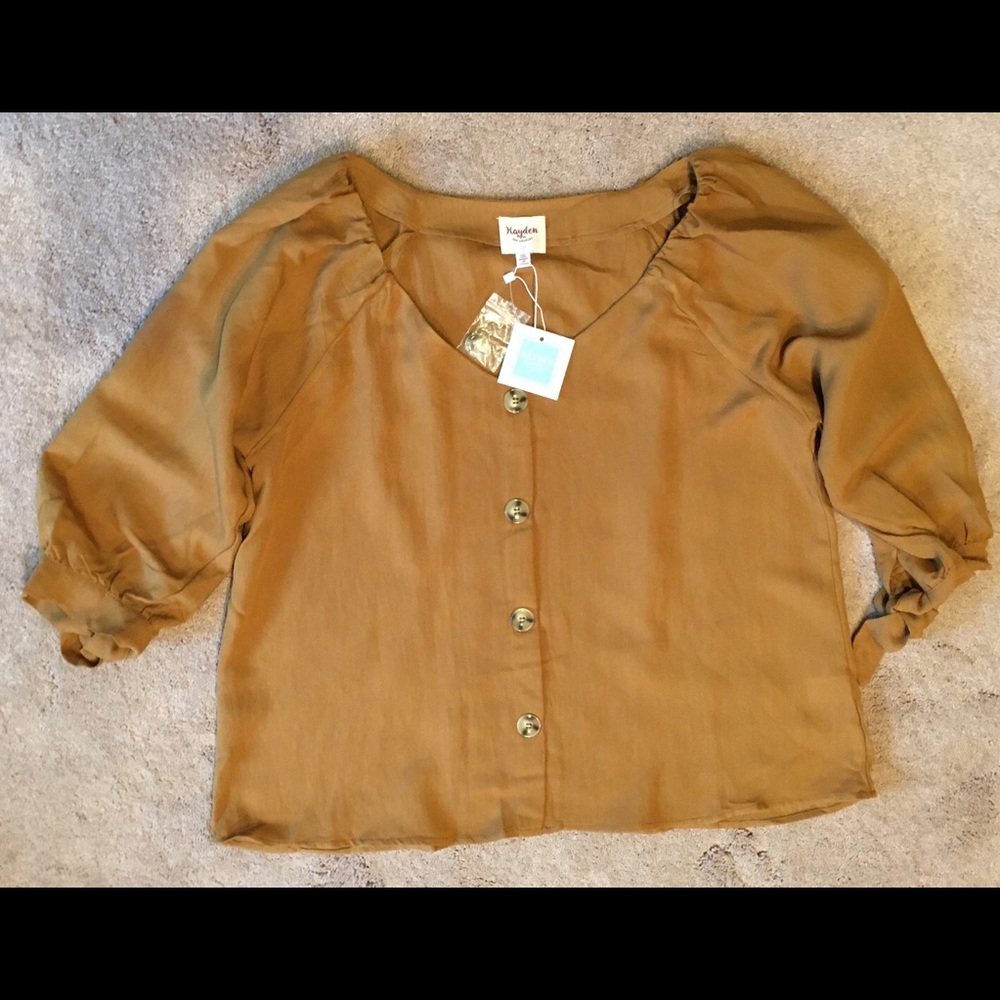 Hayden Los Angeles Button Shirt With Ties NWT